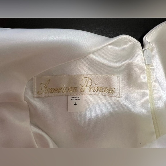 American Princess White Dress with Pearl Details - Picture 11 of 13